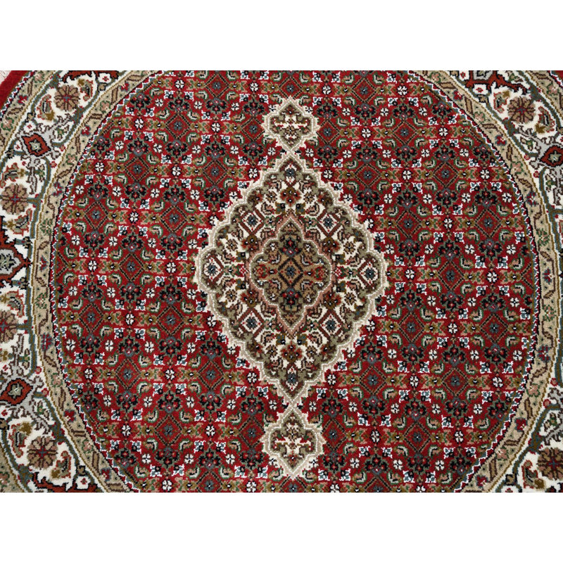 Mascaro One-of-a-Kind 4'1" Round Silk Area Rug in Red