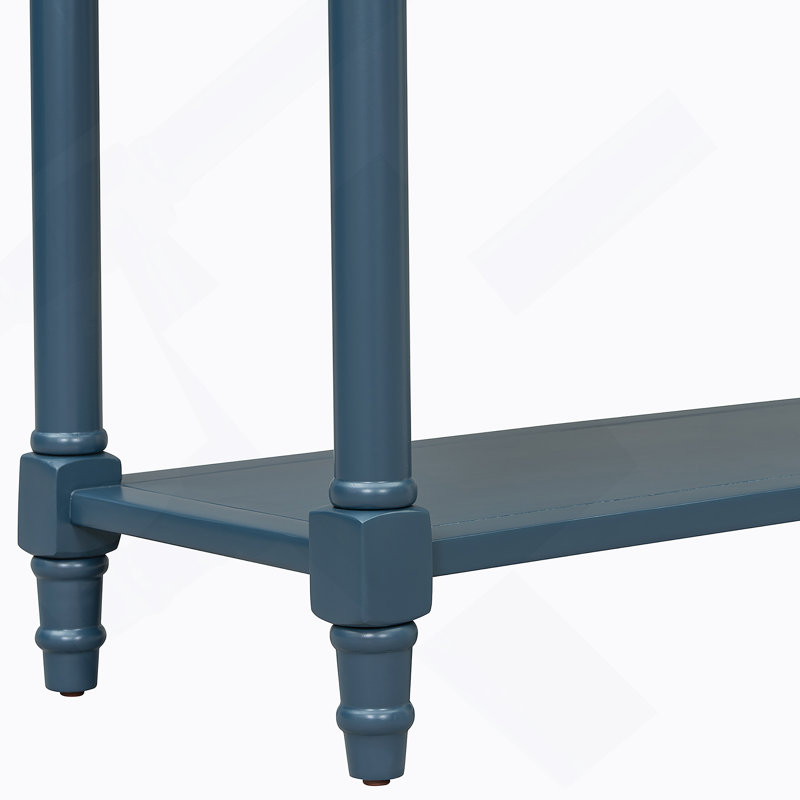 35.36" Modern Console Tablee, Slim Entryway, Sofa & Hallway Accent Table for Living Room, Dark Navy