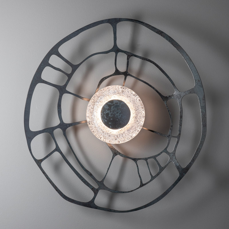 Muse Sconce/Semi-Flush, Clear Steel