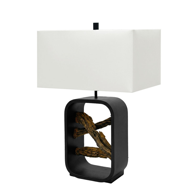 Danford - Lampe de table 25 "- ensemble de 2 - Danfordwood et finition noire