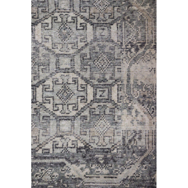 Baku Hand Woven Wool Geometric Area Rug, Rectangle 4'1" x 5'11"
