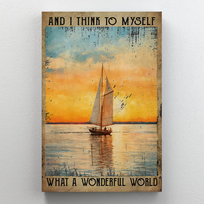 Boat What A Wonderful World - 1 Piece Rectangle Gr " Boat What A Wonderful World "