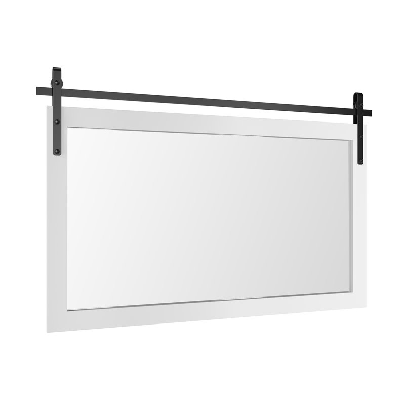 Miroir d'appoint de salle de bain Farmhouse, Blanc, 26 po x 40 po