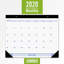 Calendrier mensuel de coussin de bureau