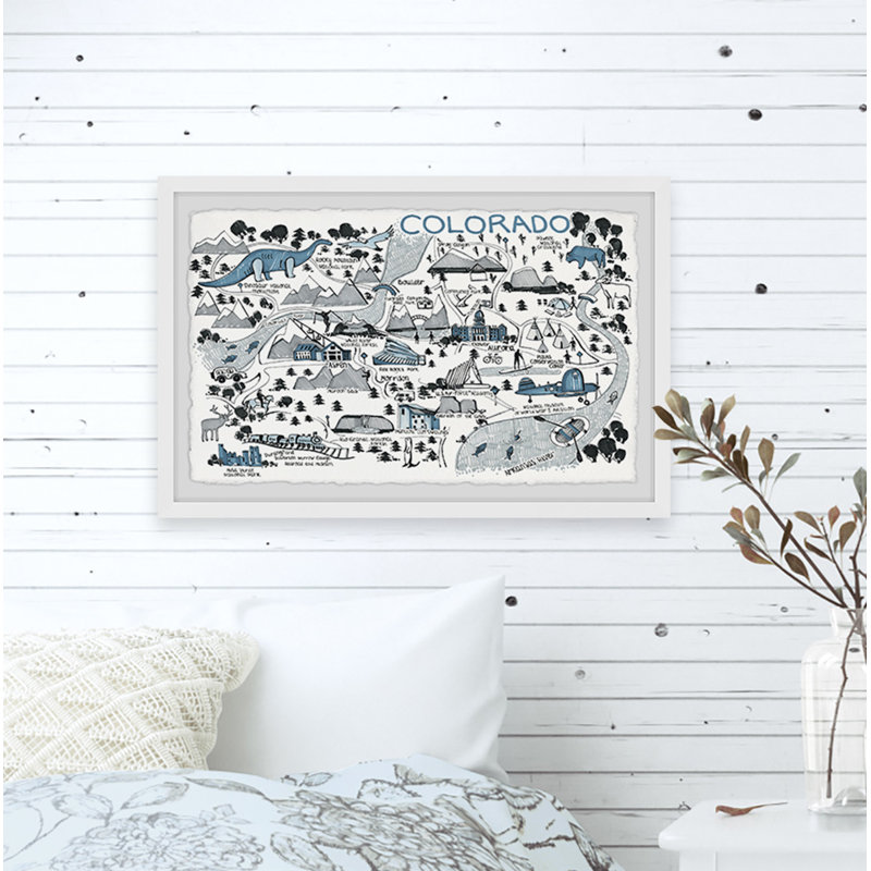 Colorado Sites - Reproduction de photo encadrée sur papier, H 8 po x l 12 po x P 1,5 po