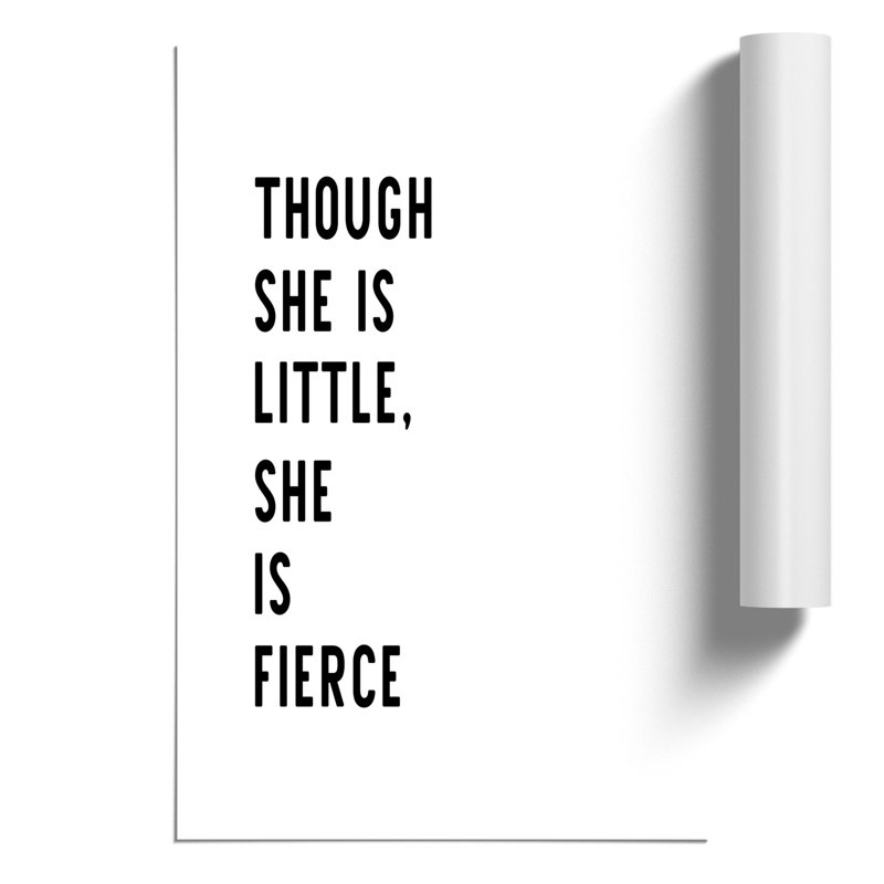 She Is Fierce - No Frame Print, 59cm H x 42cm W x 0.1cm D