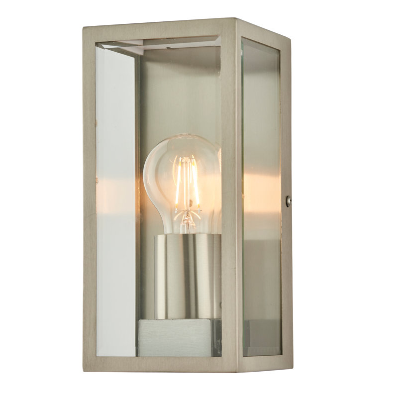 Hudnall 24cm H Seeded Glass Outdoor Flush Mount