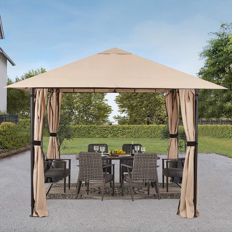 Asheka 3m x 3m Metal Party Tent, Taupe
