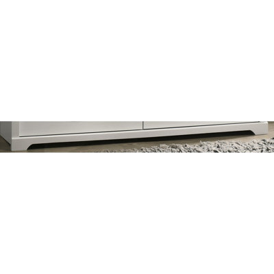 Elettra 57"W White 6-Drawer Dresser with Black Handles