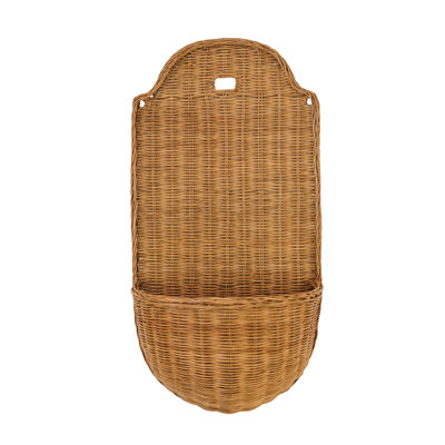 Artisan Rattan Wall Basket in Weave
