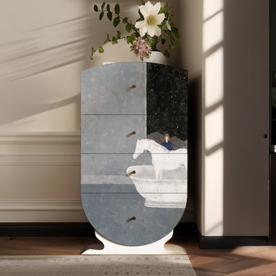 Commode d'appoint créative en bois multifonctionnelle