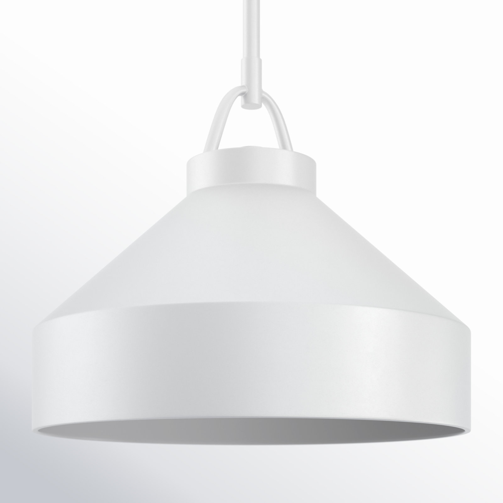 Orion Single Light Metal Dimmable Pendant, White, 49.25" H x 12" W x 12" D