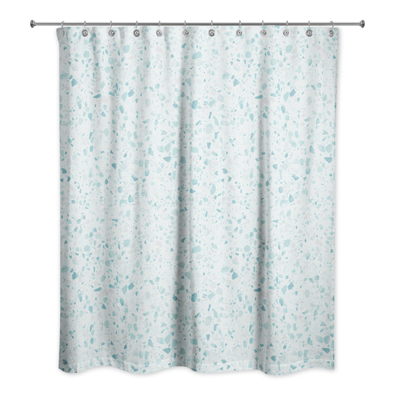 Rideau de douche simple Alondria, Bleu