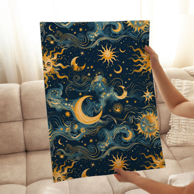 Astronomy and Space Stars and Moon IV Bohemian Unframed Art Print