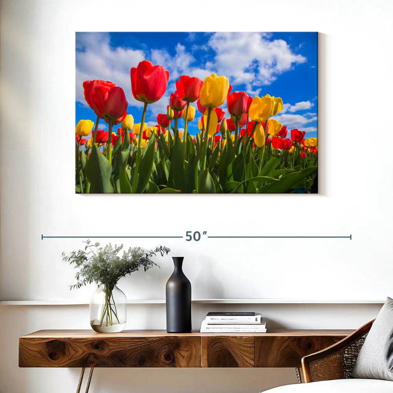 Champ de tulipes Harnek Spring, H 26 po x l 39 po