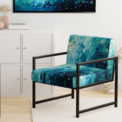 Chaise d'appoint rembourrée Turquoise Tranquility