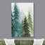 Paysage de forêt Woodland «Green and Teal Watercolor Pastel Forest Pine Trees» sur-99141752-99141753