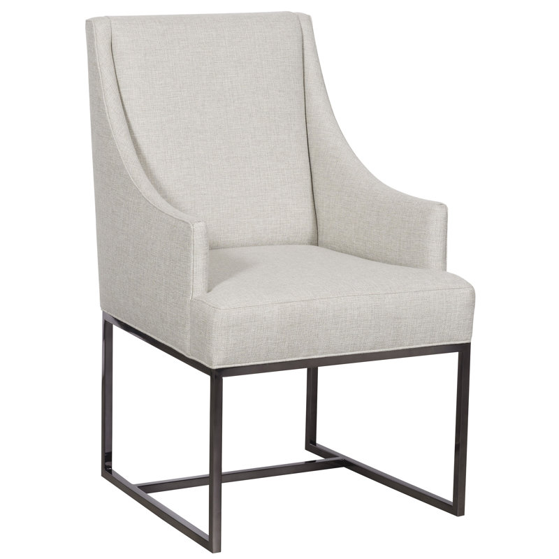 Ellsworth Upholstered Arm Chair, Polyester Blend Tuck Linen