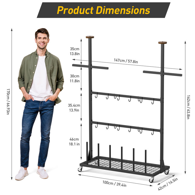 Séchoir pour équipement de hockey avec tablette de rangement et roues, support pour bâtons de hockey sur glace, sécheuse pour hockey sur glace, crosse, grand présentoir de support à arbre de sport en métal pour la maison, vestiaire