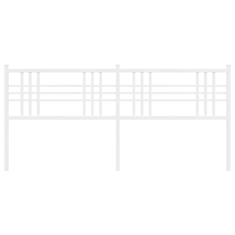Meyana Metal Headboard, White, Super King - 180 x 200 cm