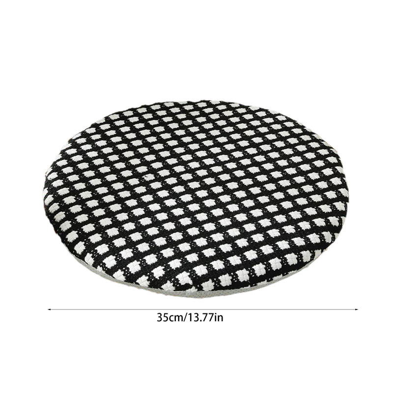 Coussins de siège pour utilisation à domicile Coussins de plancher en velours côtelé pour salon Tatami 14 pouces, Black