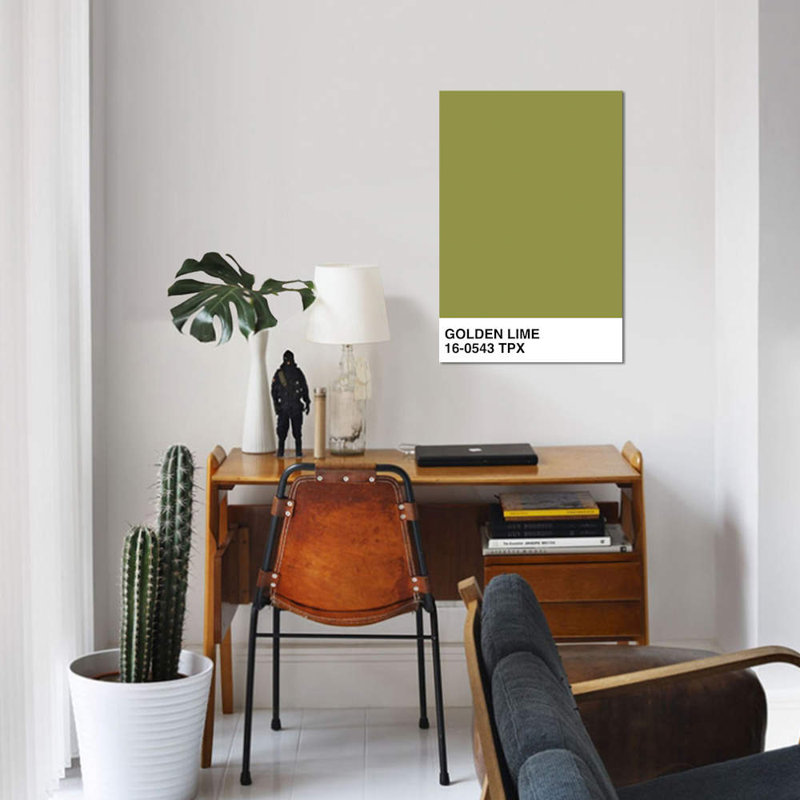 « golden lime 16-0543 tpx », impression sur toile, H 60 po x l 40 po x P 1,5 po, Toile tendue, Pas de tapis