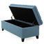 Rangement en tissu bleu avec structure stable et pieds en bouleau - Fabrication des pieds de l'accessoire de salon-1918098614