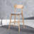 Wooden Bar Chairs Set Of 2, Modern Soft Upholstered Kitchen Island Chairs, Counter Height Stool With Backrest,Wooden Frame Chairs With Footrest For Pub,Living Room,Restaurant,OAK-593070469