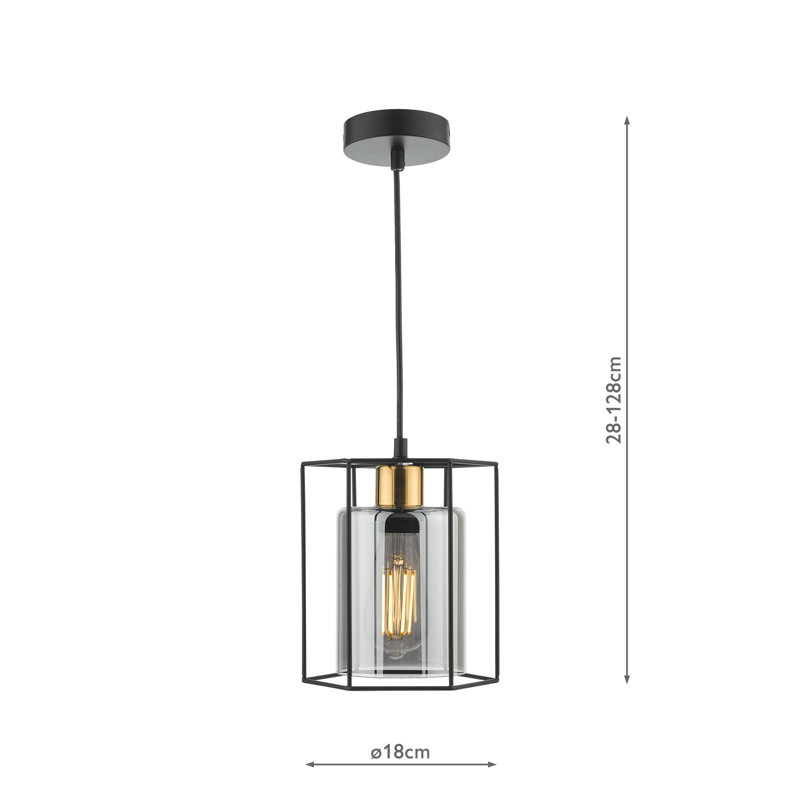 1 - Light Matt Black Pendant