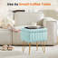 Tabouret de coiffeuse moderne avec 4 pieds en métal et rangement, repose-pieds multi-usage pour chambre de maquillage-782386890