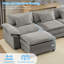 Canapé modulaire surdimensionné de 118 po avec coussins double épaisseur et repose-pieds-248351598