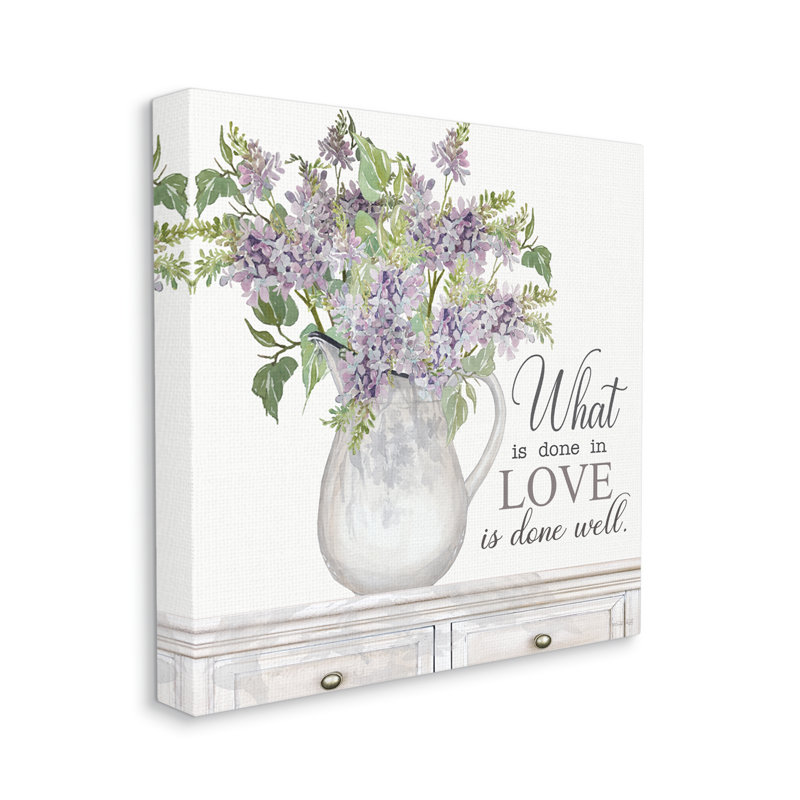 Do With Love Lilies, Plaque murale, H 17 po x l 17 po x P 1,5 po