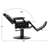 Barberpub 27" Wide Vegan Leather Heavy Duty Metal Vintage Barber Chair-940341269