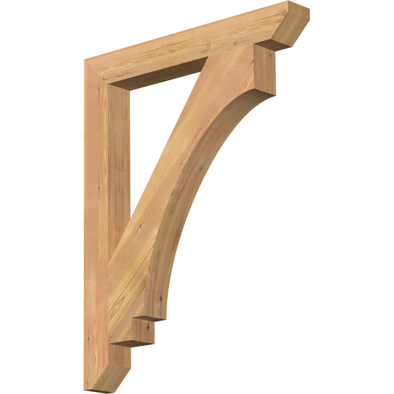 BKTIMP06 Support en bois rustique à lattes impériales, Cèdre rouge de l'Ouest (lisse), H 36 po x l 3,5 po x P 28 po