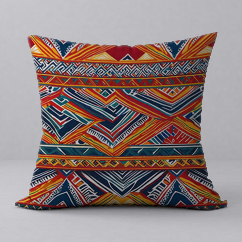 Oreiller New ManosMorenas, caractère et motifs vibrants / taille 18 po x 18 po