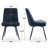 Modern Chenille Upholstered Dining Chairs Armless Side Chairs With Metal Frame For Kitchen Dining Room-155127100-155127102