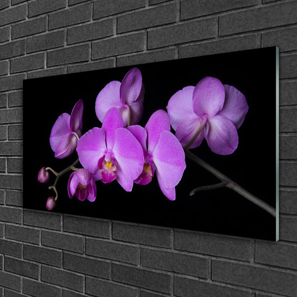 Glasbild Blumen Floral