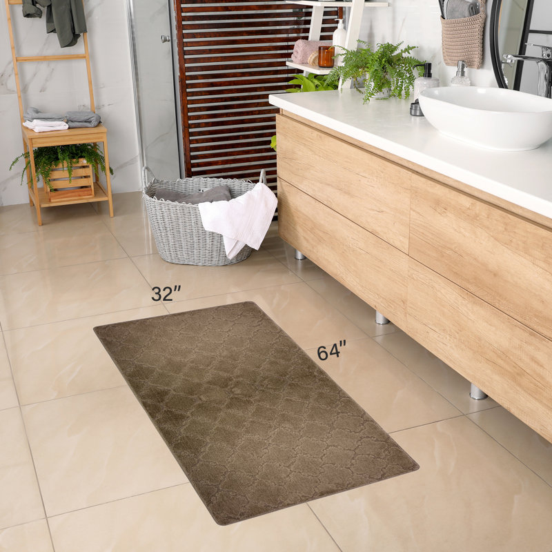 Tapis de cuisine, Rectangle 2 pi 8 po x 5 pi 4 po, Taupe