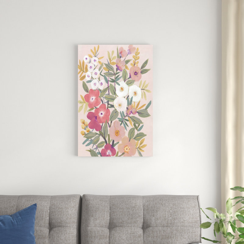 Jolie fleur rose I, H 30 po x l 20 po x P 1 po