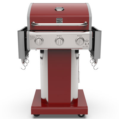 Kenmore 3-Burner Compact Gas Grill with Foldable Sides