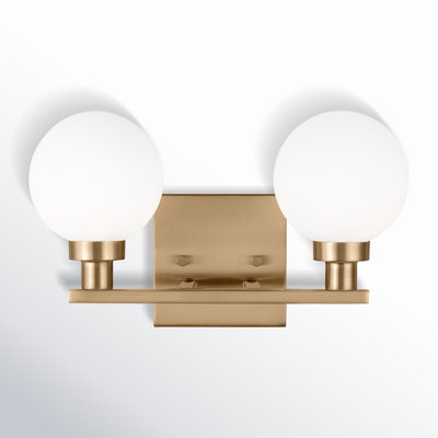 2 Light Frosted Dimmable Vanity Light