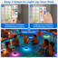 Lampe solaire flottante pour piscine avec télécommande, 12 modes d'éclairage et étanchéité IP67, ensemble de 1