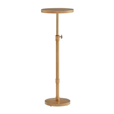Morven Antique Brass Adjustable Height Accent Table