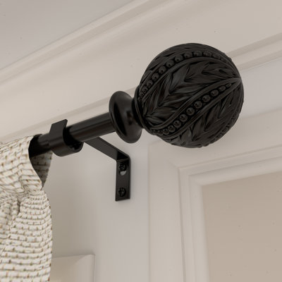 Debuono Adjustable Overall Width x 0.75" Diameter Single Curtain Rod
