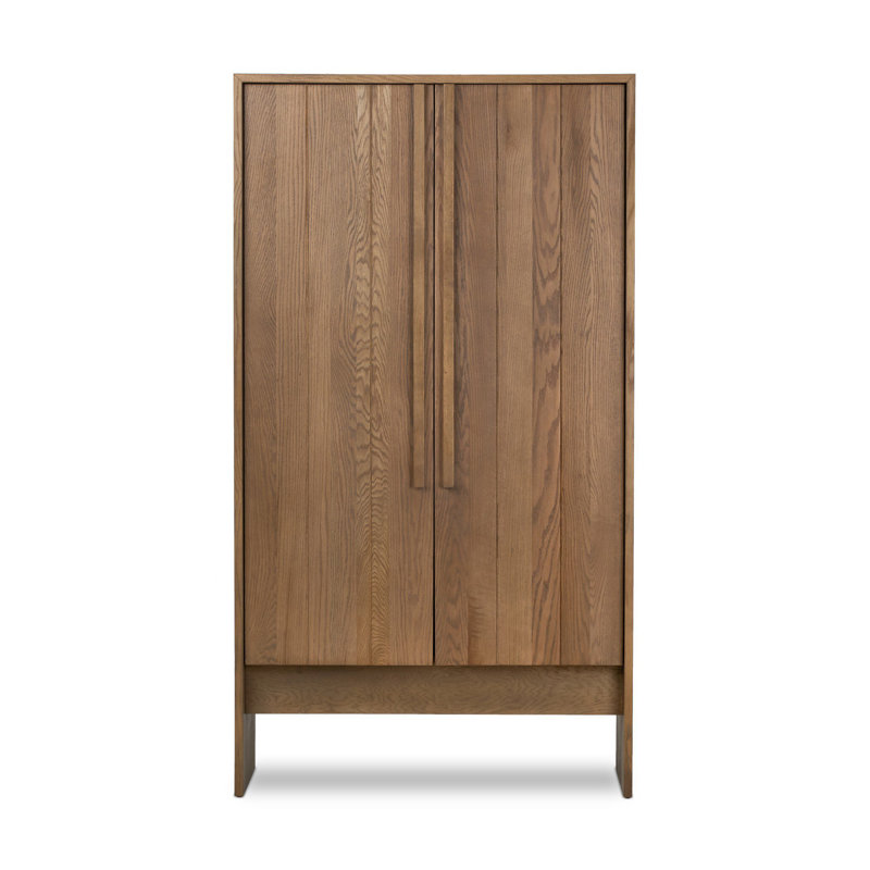 Armoire Ombret - brun foncé brossé, Chêne sable