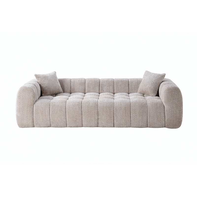 Canapé Marshmallow Cloud Compressed, Camel Boucle
