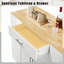 Îlot de cuisine polyvalent avec de multiples options de rangement et des matériaux de haute qualité