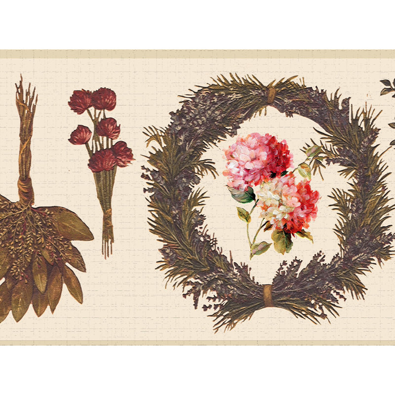 Bordure de papier peint à peindre L 15 pi x l 7 po Plants