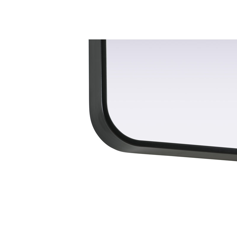 Erath Contour Metal Mirror, 36" x 22", Black