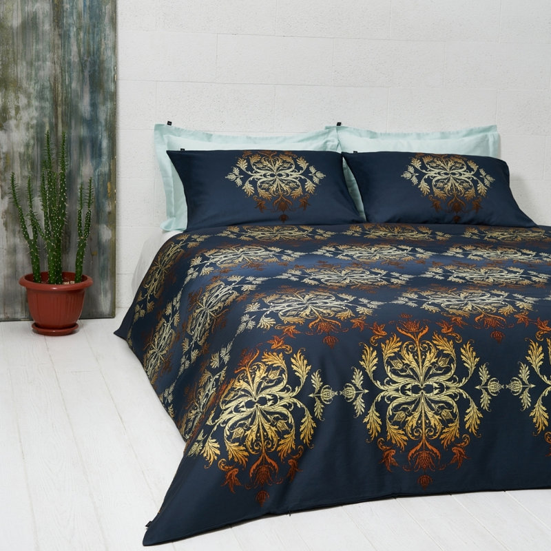 Kurtis Damask Duvet Cover Set with Pillowcases, 135 x 200cm Duvet Cover + 1 Pillowcase